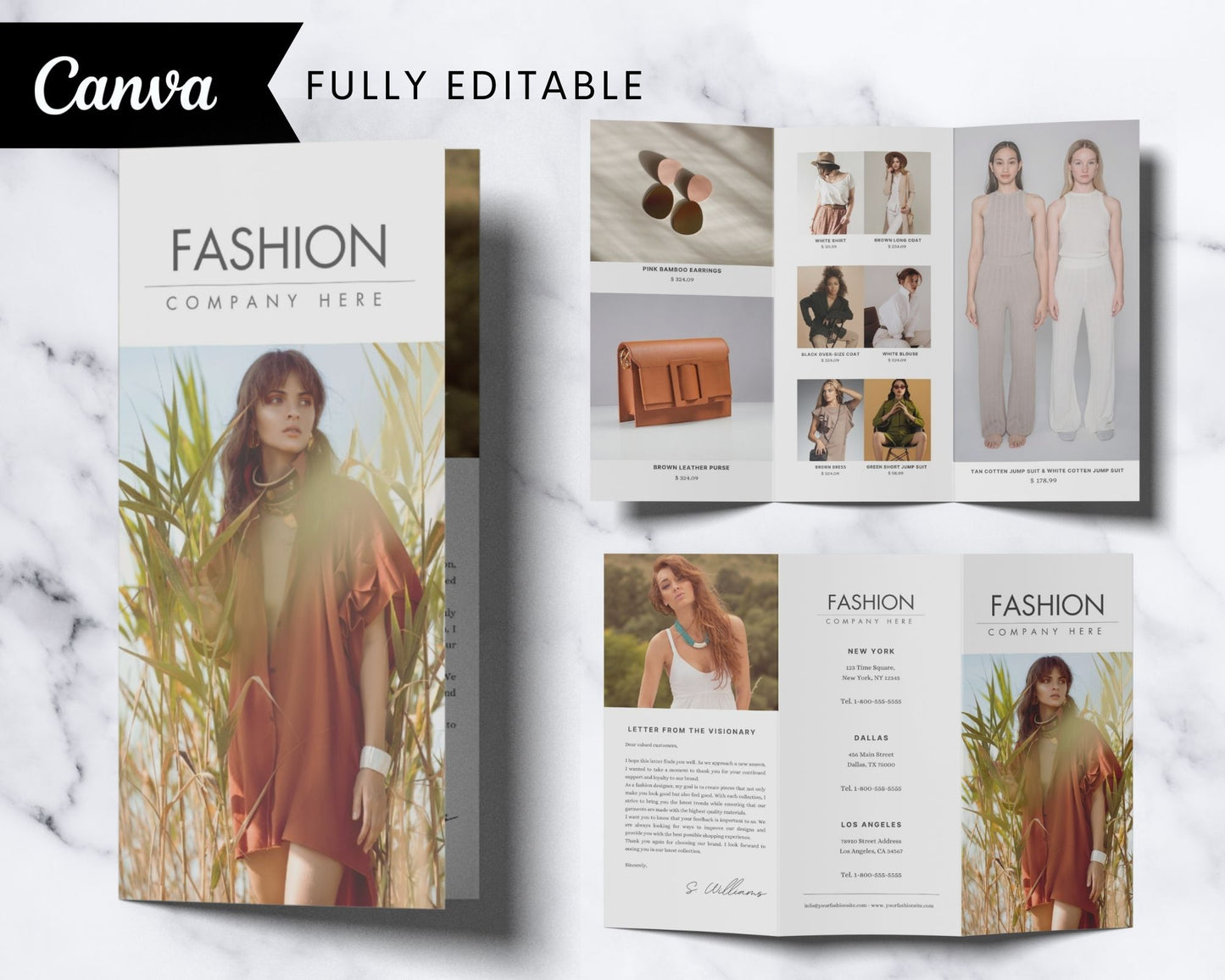 T00081 Fashion Brochure Template - Trifold