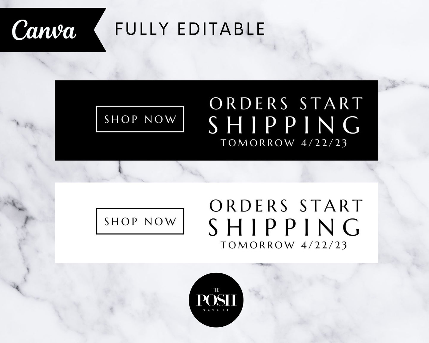 T00089 Shipping Email Bar Kit Gif- Minimalist High End Marketing