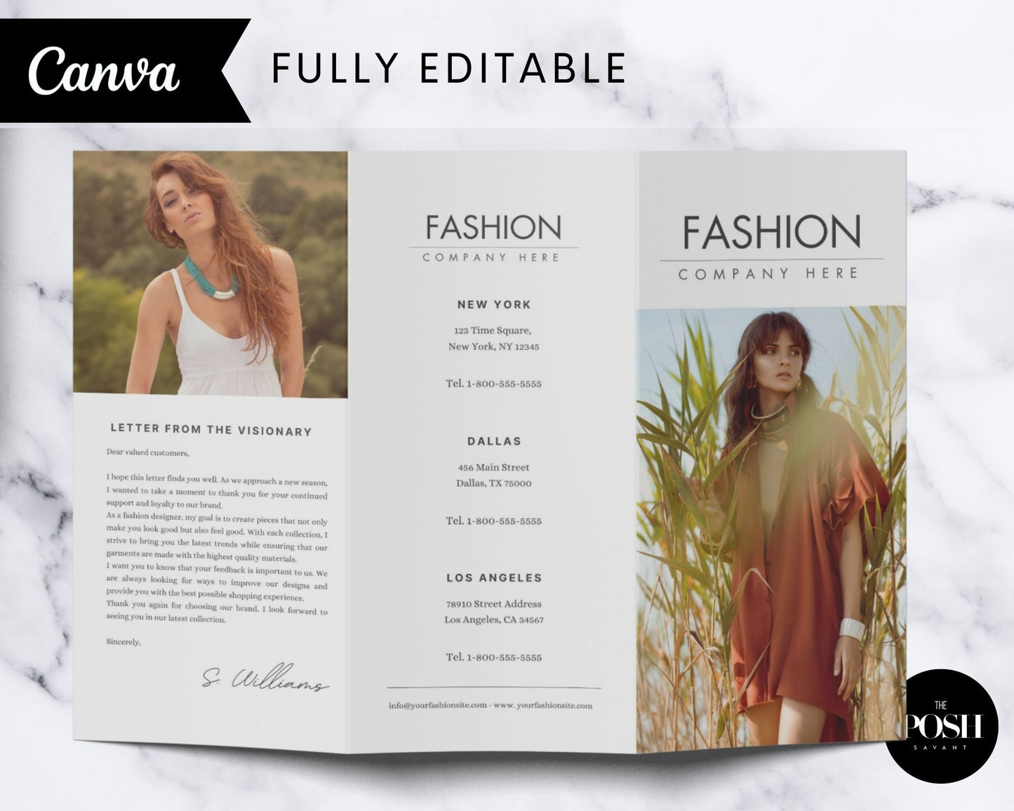 T00081 Fashion Brochure Template - Trifold