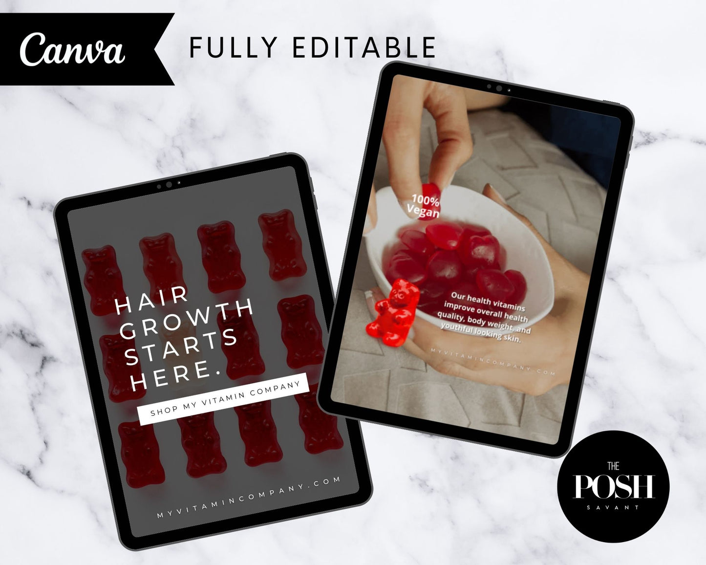 T00113 Vitamin Ad Kit - Email/Flyer - Minimalist High End Marketing