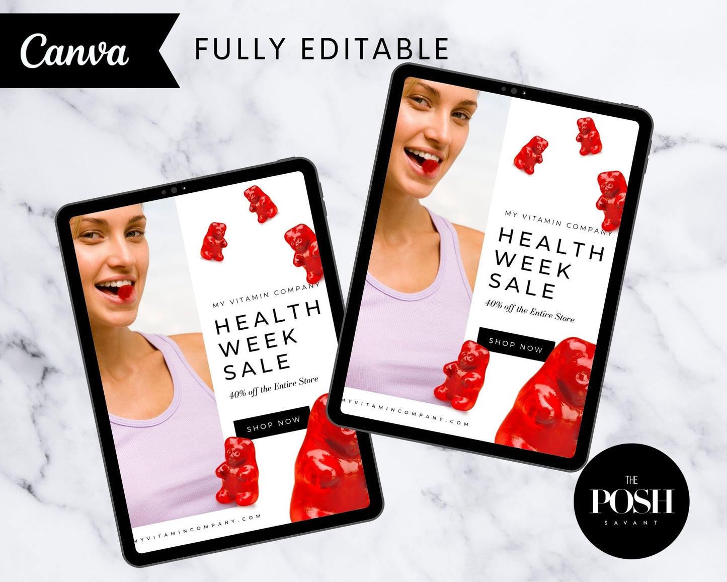 T00113 Vitamin Ad Kit - Email/Flyer - Minimalist High End Marketing