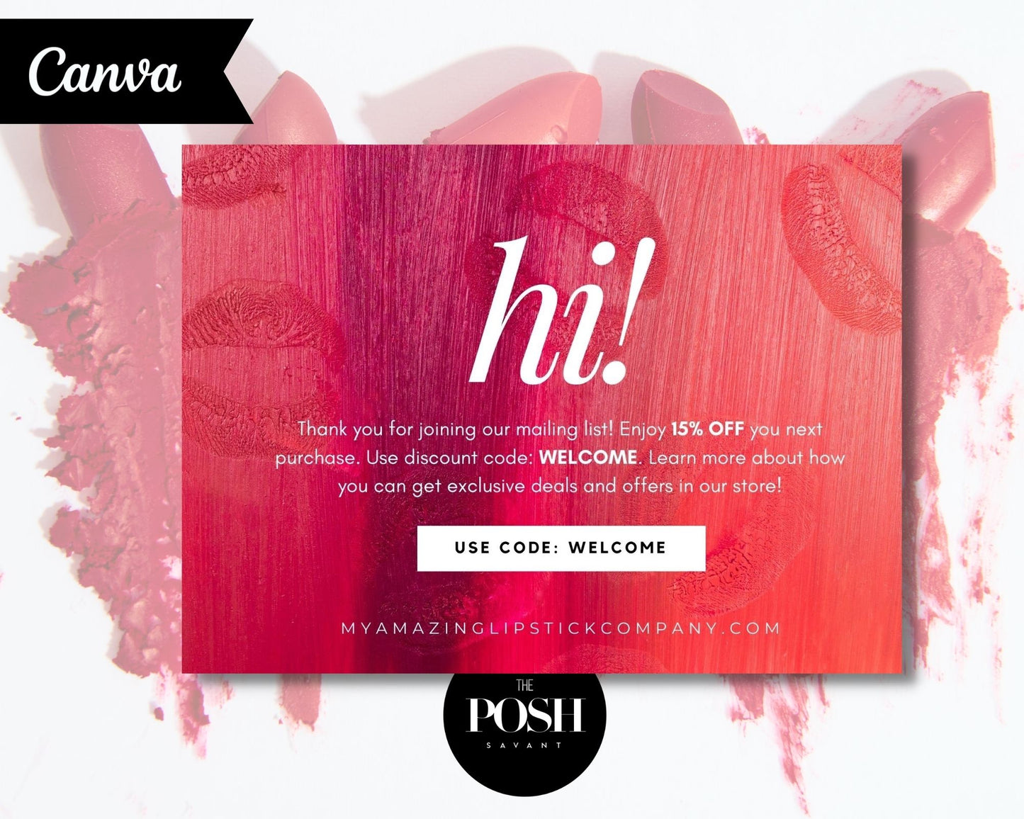 T00084 Lipstick Company Promo Flyer - Print Flyer Template
