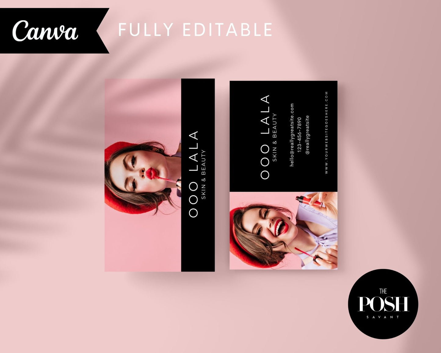 Modern Minimalist Beauty Business Card Templates