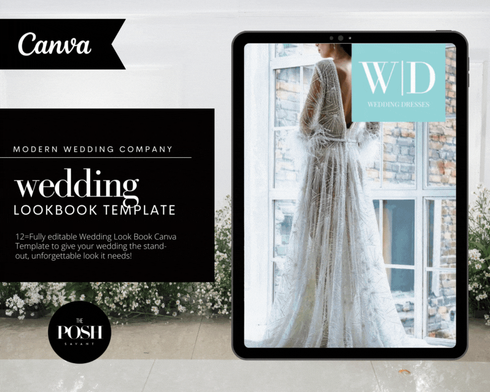 T00112 Wedding Company Look Book Templates - Modern Template