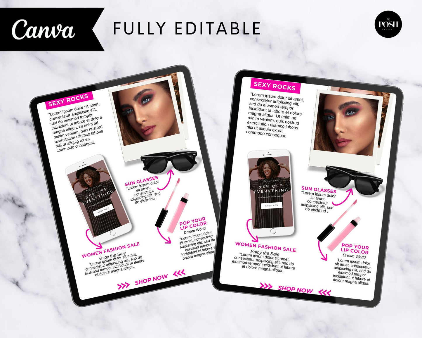T00065 High End Magazine Layout Template - Modern Magazine Layout