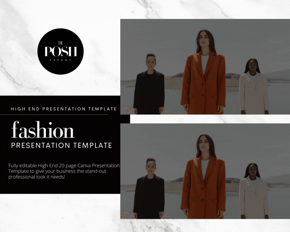 T00096 Chic Fashion Presentation - 20 Page High End Fashion Presentation