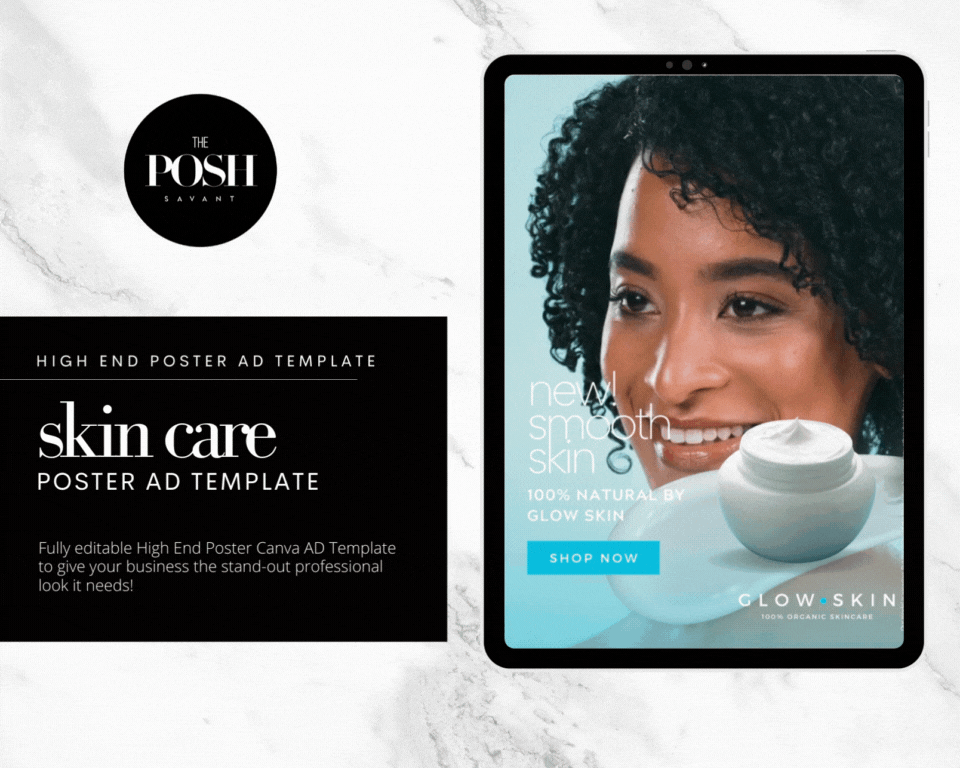 T00125 Modern Skincare Video Ad 3 - GIF/ Video/Flyer Ad - Minimalist High End M