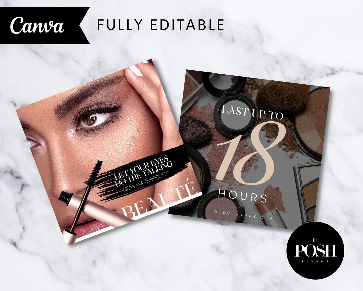 T00048 Beauté - High End Makeup Trifold Brochure