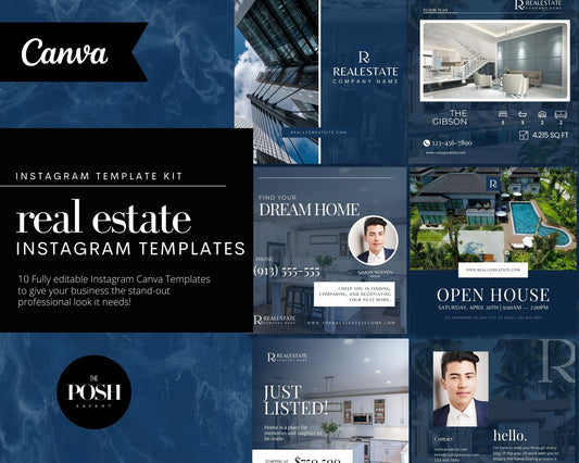 12 - Modern Real Estate Instagram Templates