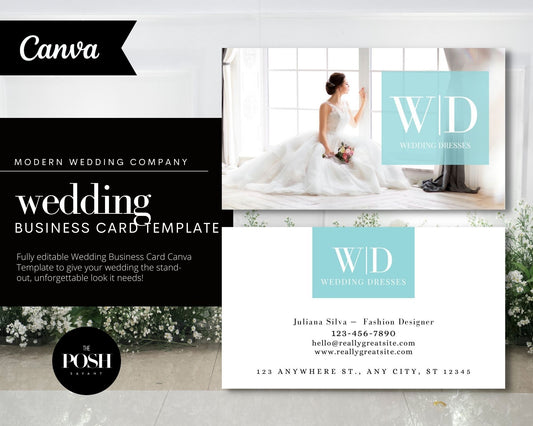 T00110 Wedding Company Business Card Templates - Modern Template