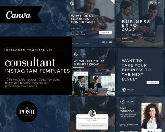 10 - Modern Business Consulting Instagram Templates