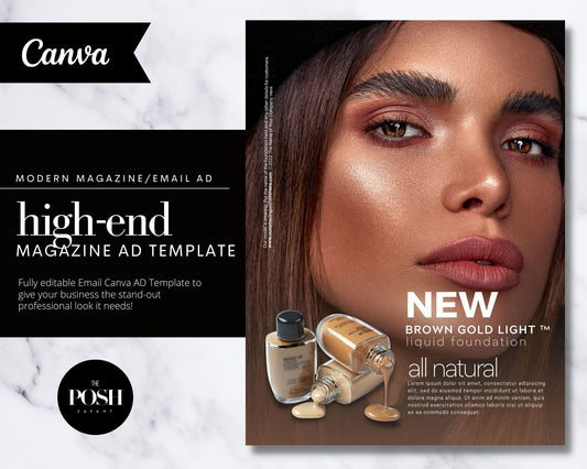 T00054 High-End-Makeup-Ad Template - Minimalist Magazine Ad