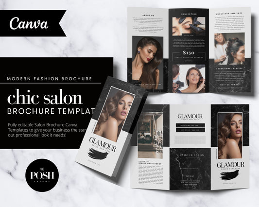 T00107 Salon Brochure Template - Trifold