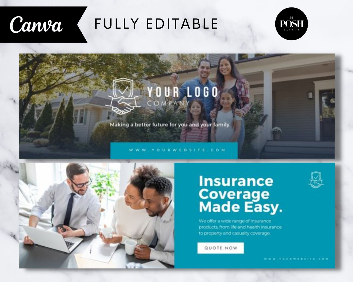 T00118 Insurance Banners Templates - Modern Business Template