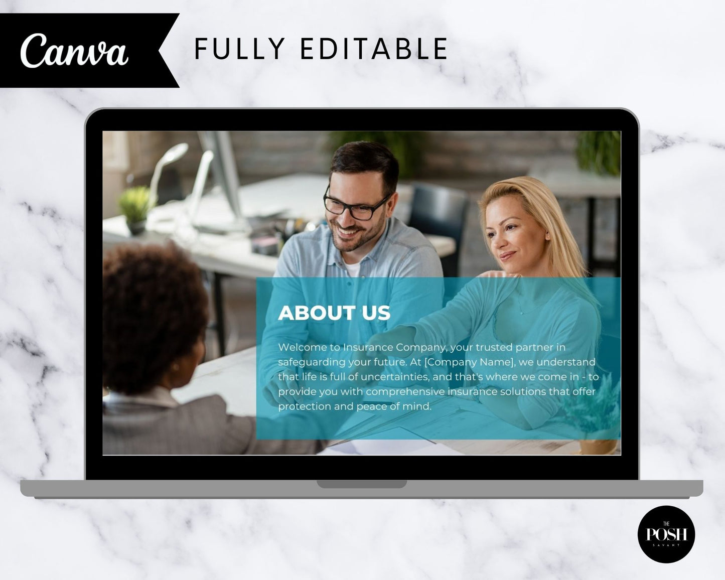 T00115 Insurance Website Template - Minimalist Website