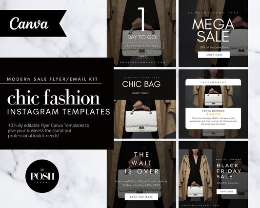 Chic Modern Fashion Instagram Templates