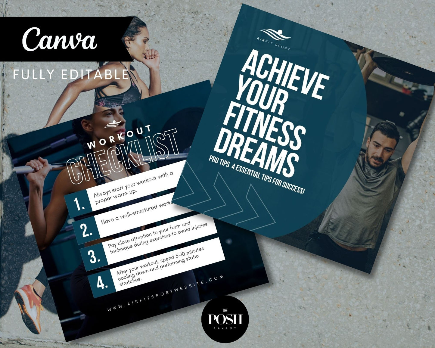 T00126 Fitness Social Media Kit - Modern High End Marketing