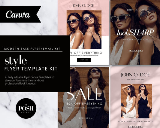 4 - Modern Minimalist SALE Flyer/Email Templates