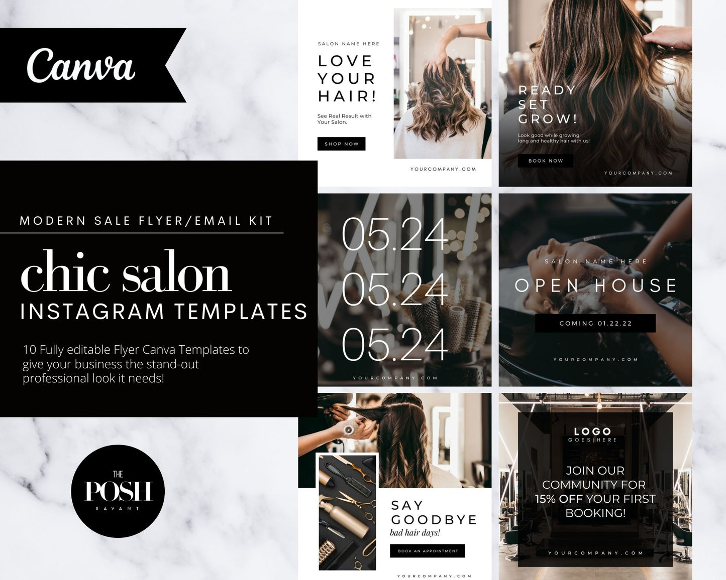 T00106 Modern Salon IG Post - Minimalist High End Marketing