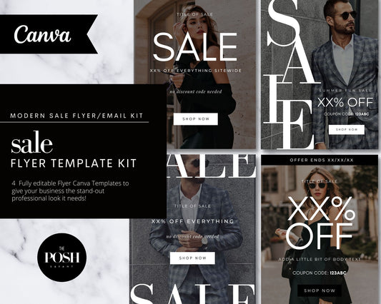 4 - Modern SALE Flyer/Email Templates