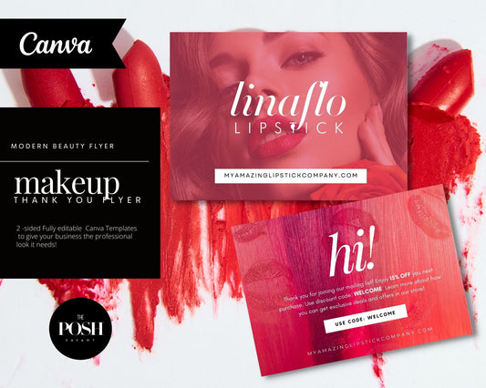 T00084 Lipstick Company Promo Flyer - Print Flyer Template