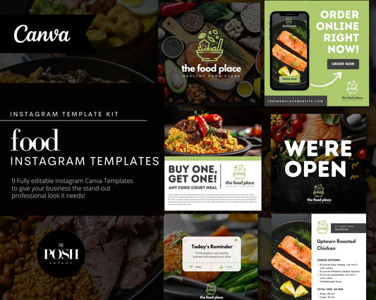 9 - Modern Food Company Instagram Templates