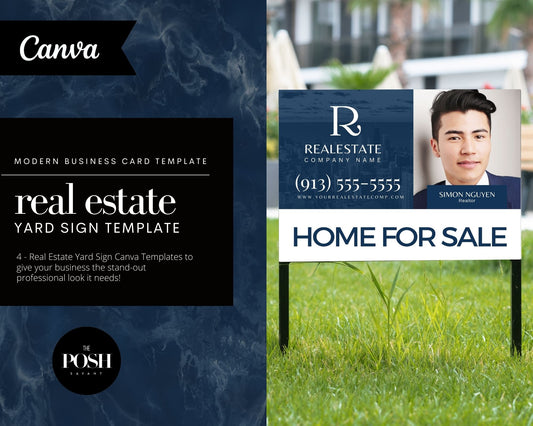 4 - Modern Real Estate Yard Sign Template