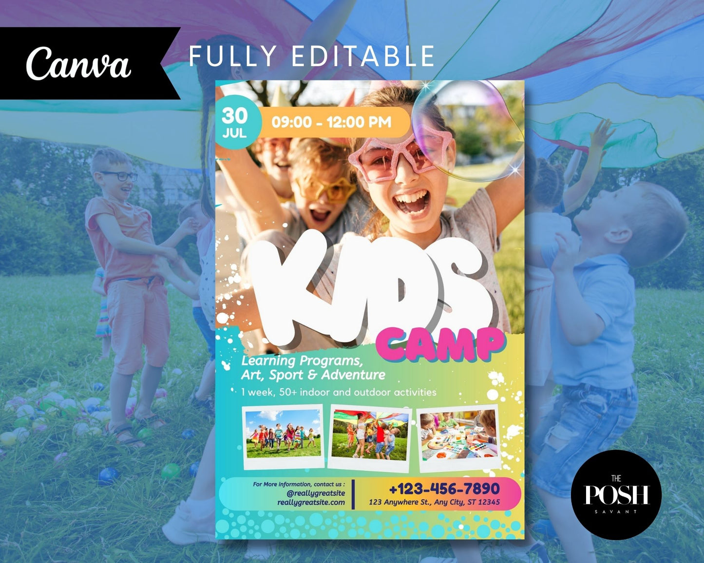 T00104 Kids Camp Flyer Template