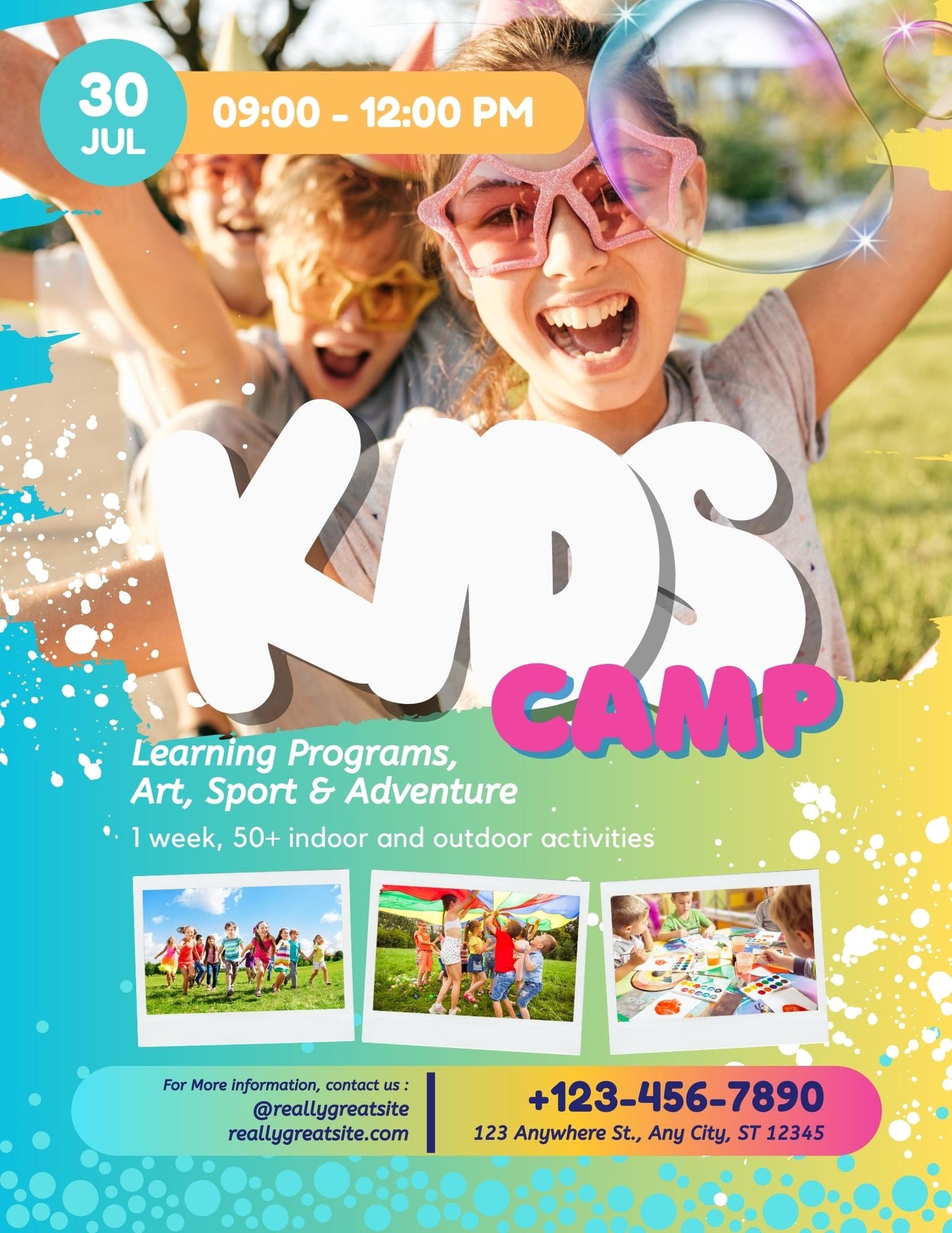 T00104 Kids Camp Flyer Template