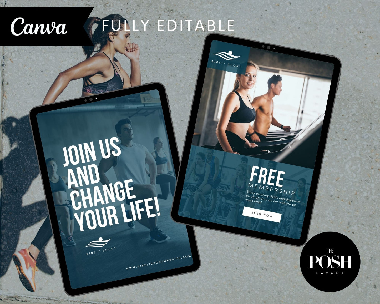 T00127 Fitness Flyer/Email Kit - Modern High End Marketing