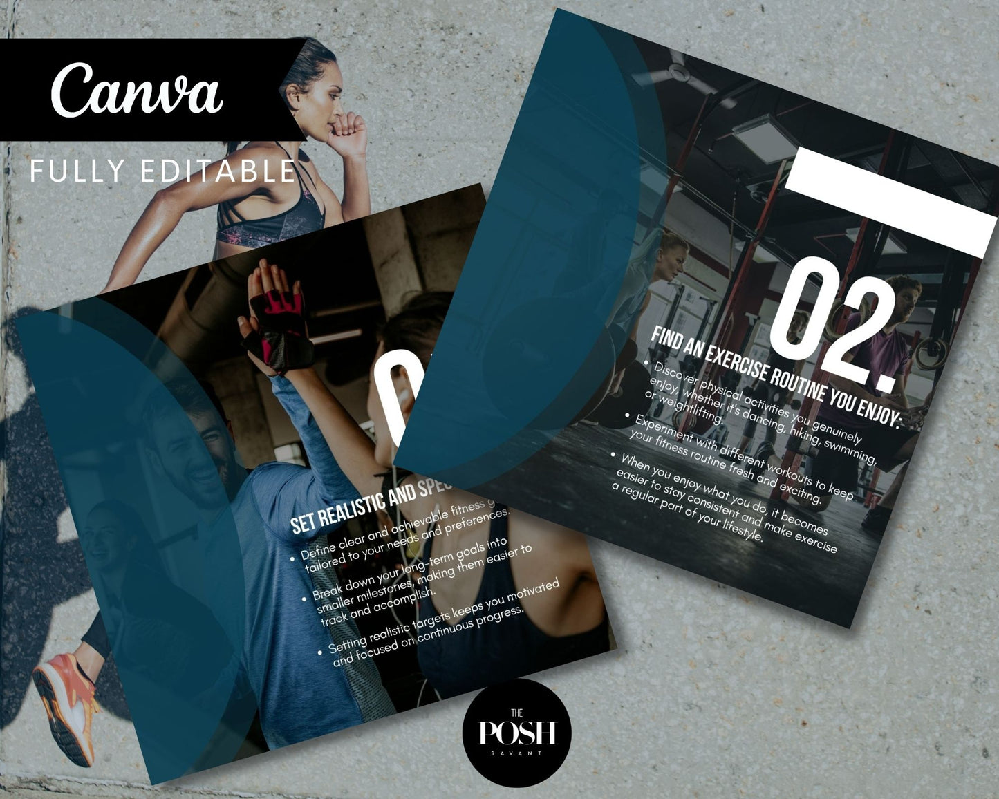 T00126 Fitness Social Media Kit - Modern High End Marketing