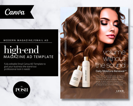 T00040 High-End-Hair-AdTemplate - Minimalist Magazine Ad