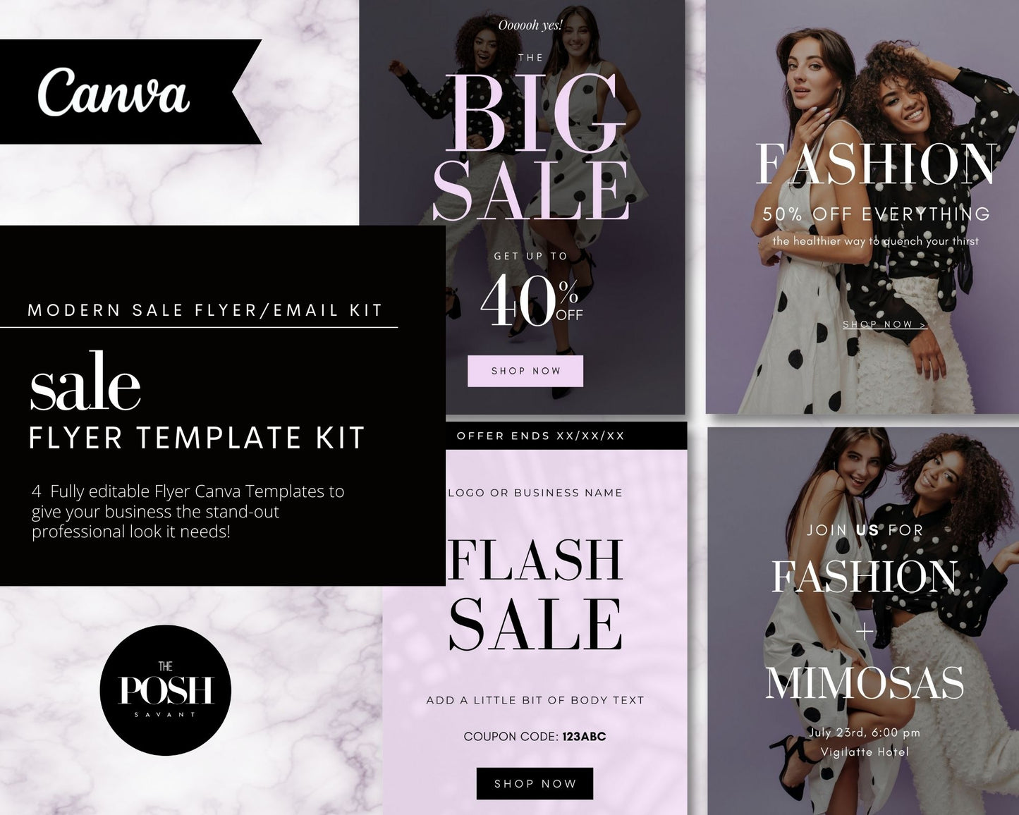 4 - Modern SALE Flyer/Email Templates