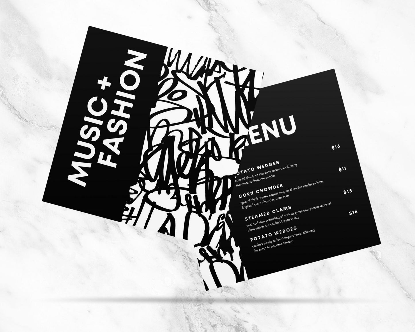 Minimalist Chic Event Fashion + Music Print Template