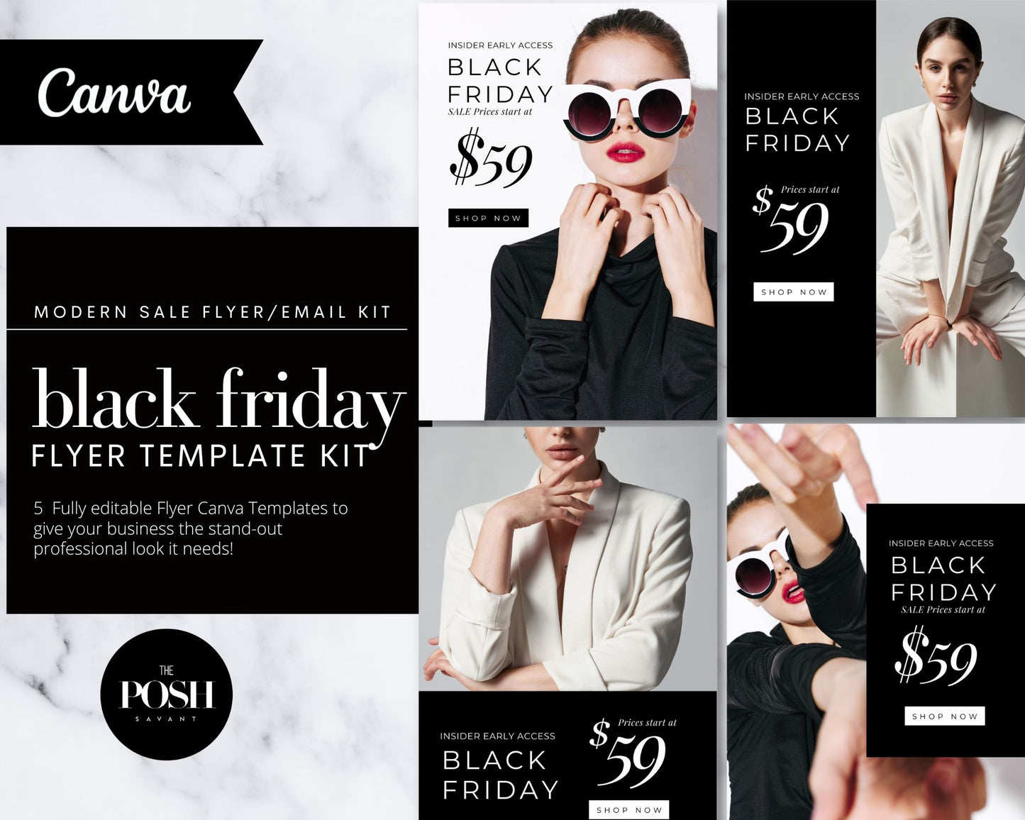 T00100 Black Friday Flyer Template Kit  - High End Marketing