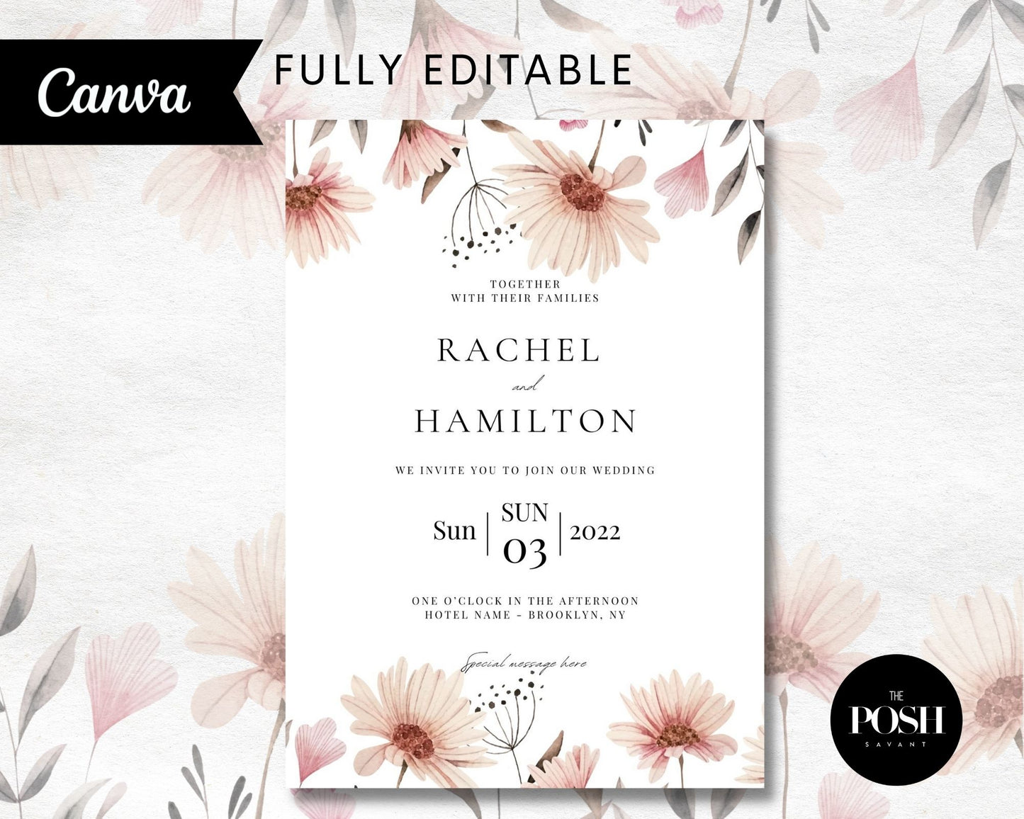 Minimalist Wedding Invitation Templates