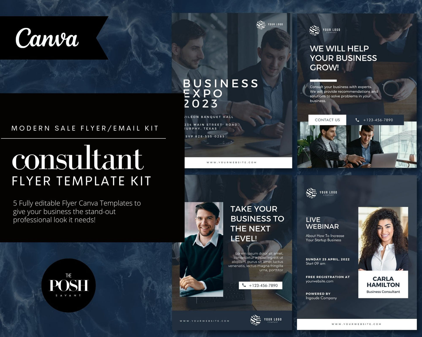 7- Modern Business Consulting Flyer/Email Templates