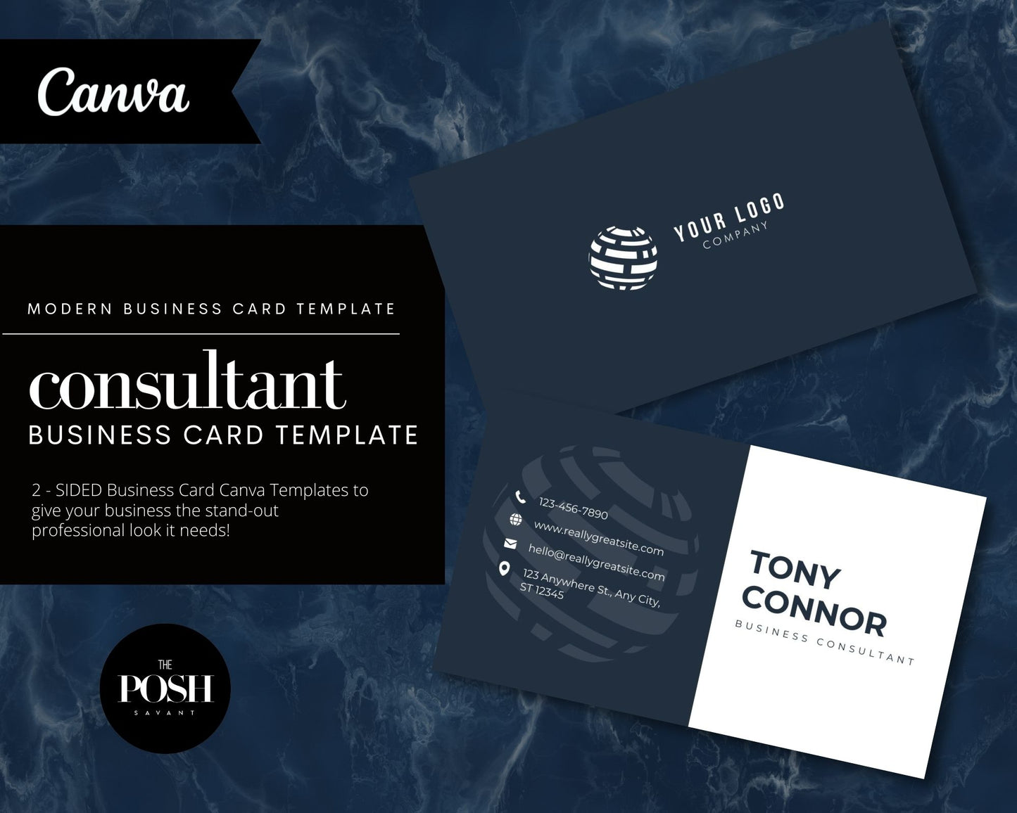 T00032 Business Consulting Business Card Templates - Modern Business Template