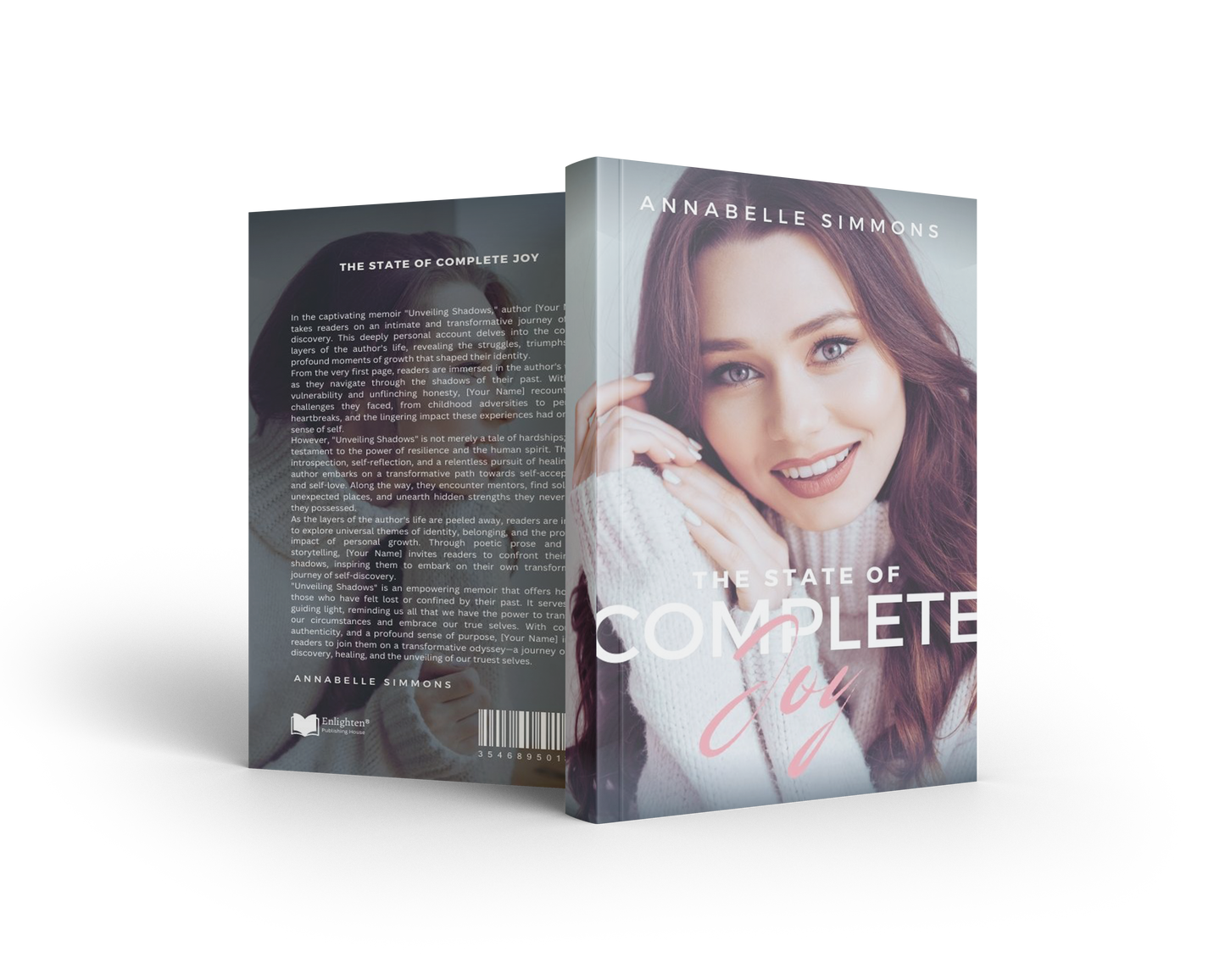 T00109 Modern Book Cover Template - Front & Back