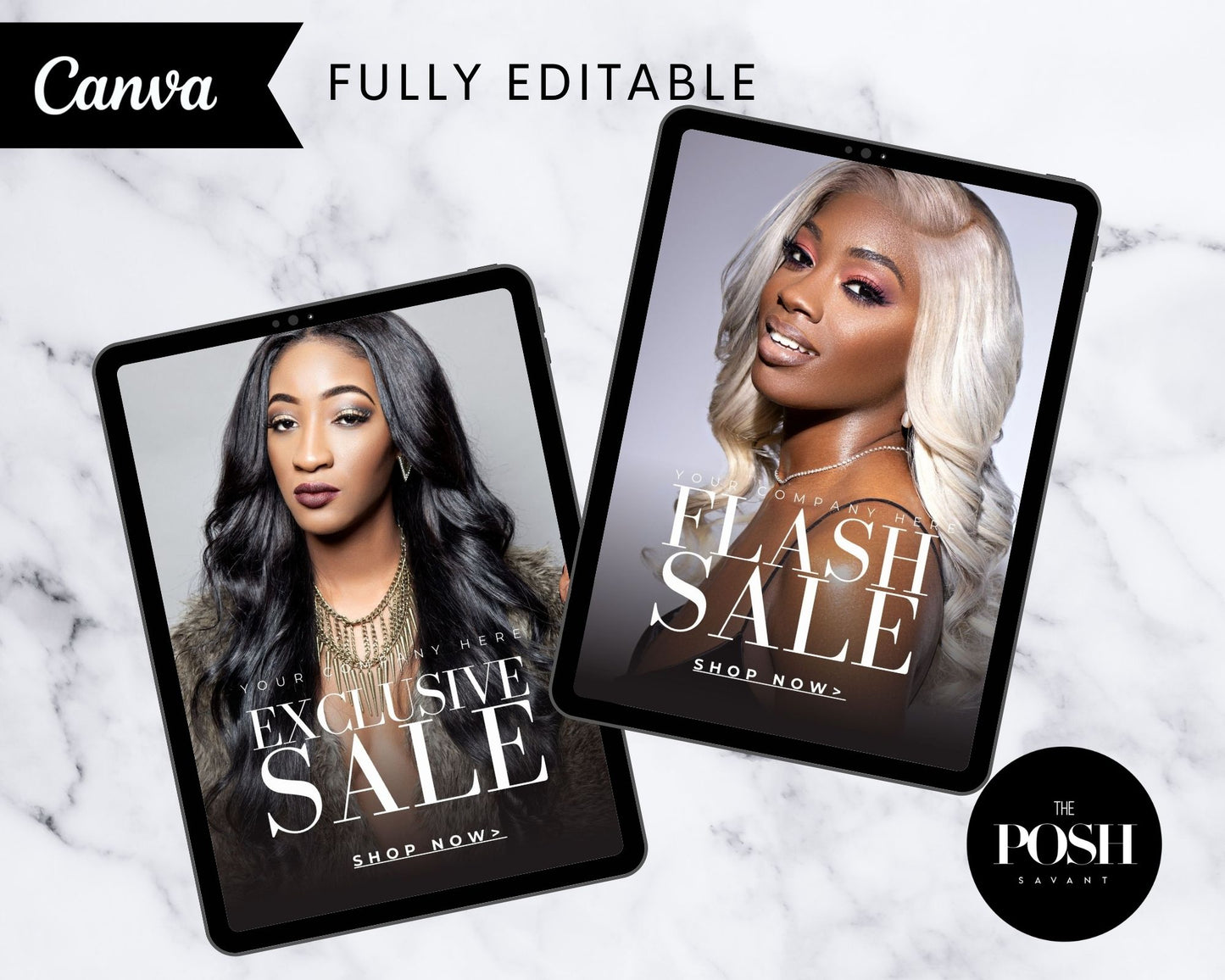 T00086 Hair Sale - Email/Flyer  - Minimalist High End Marketing