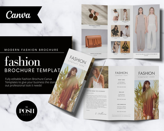 T00081 Fashion Brochure Template - Trifold