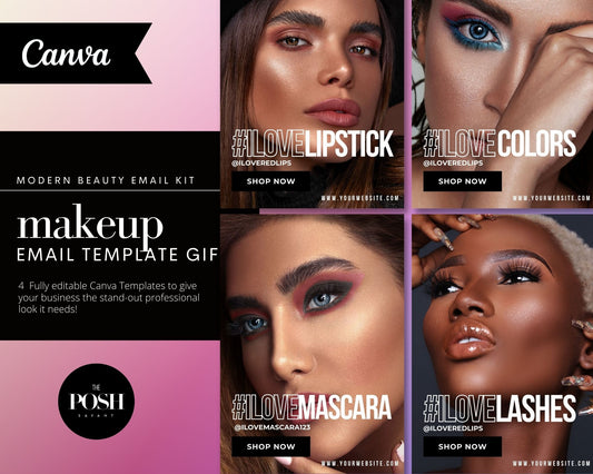 T00052 GIF - Makeup Email Ad Template - Minimalist High End Marketing