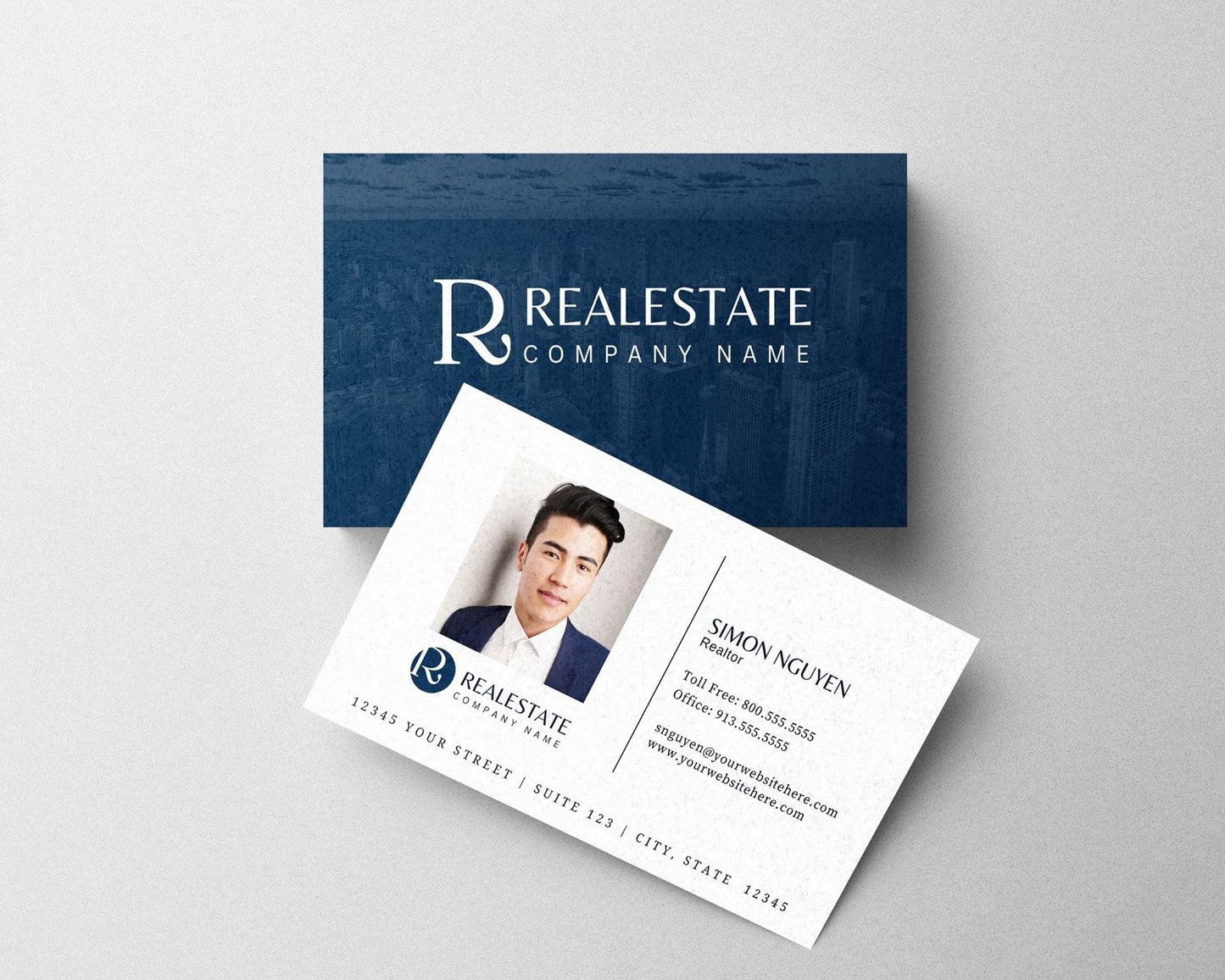 T00071 Real Estate Business Card Template- Modern Real EstateTemplate