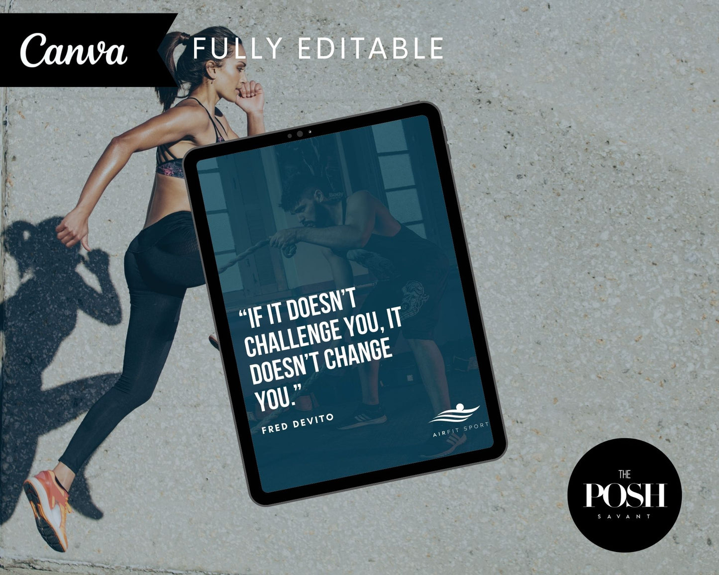 T00127 Fitness Flyer/Email Kit - Modern High End Marketing