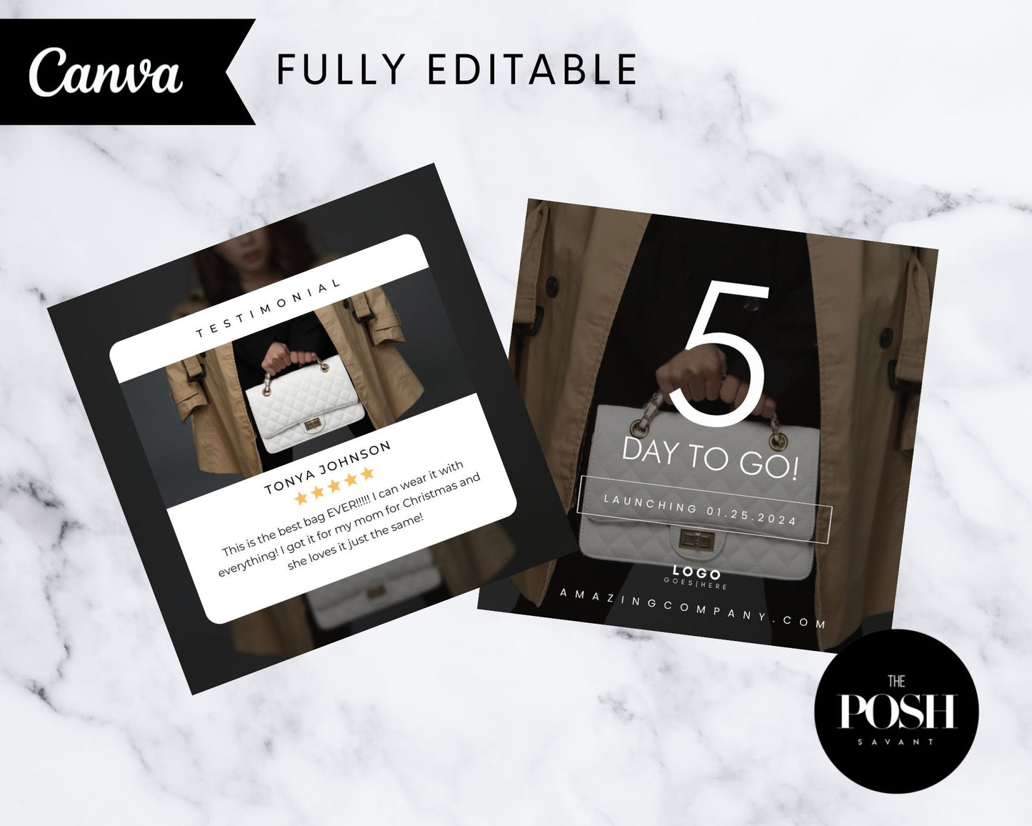 Chic Modern Fashion Instagram Templates