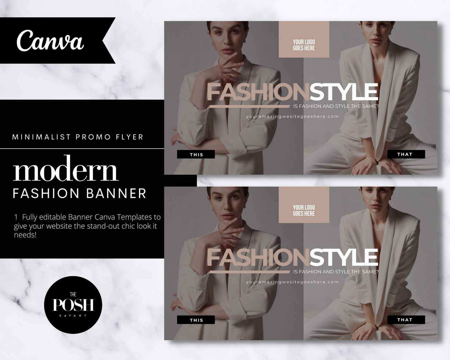 T00080 Fashion Banner Template - Minimalist Design